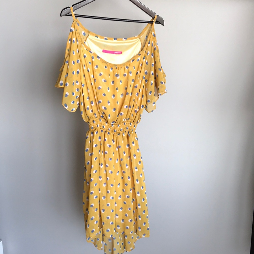 Pinkyotto Cold Shoulder Flowy Dress 🦉 Owl Design